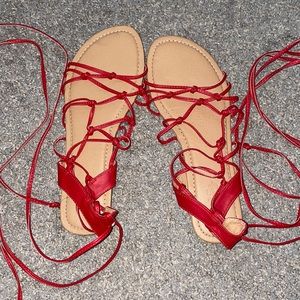 Roman criss cross sandals